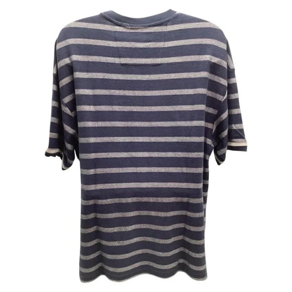 Nautica Men’s 100% Cotton Navy Striped Shirt New With Tags - Picture 3 of 5